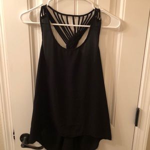 Fun black braided tank